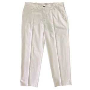 New St. John's Bay Worry Free Classic‎ Fit Pants Mens 42x32 Khaki Flat Front